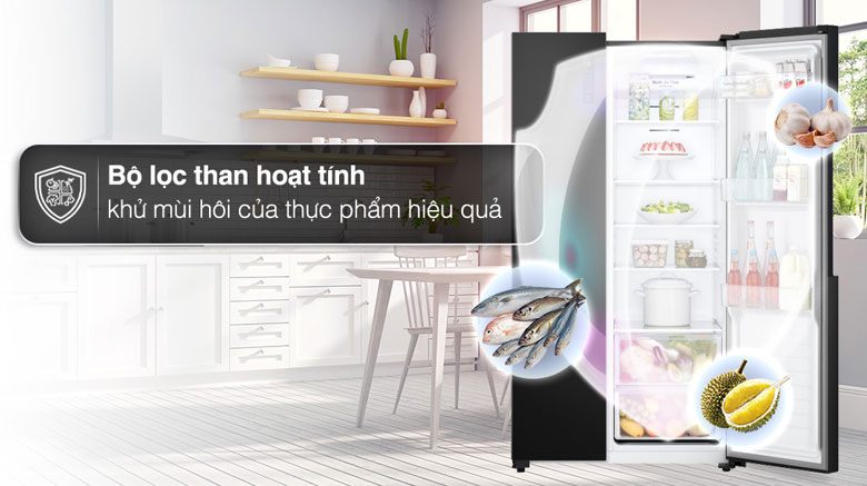 Tủ lạnh side by side LG - Công nghệ kháng khuẩn, khử mùi