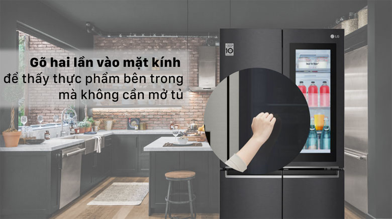 Tủ lạnh LG GR-X22MB - Gõ hai lần thấy được bên trong với thiết kế đặc biệt InstaView Door-in-Door ™