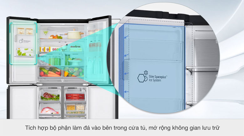 Tủ lạnh LG 496 lít GR-X22MB - Hệ thống làm đá tự động Slim SpacePlus mỏng gọn