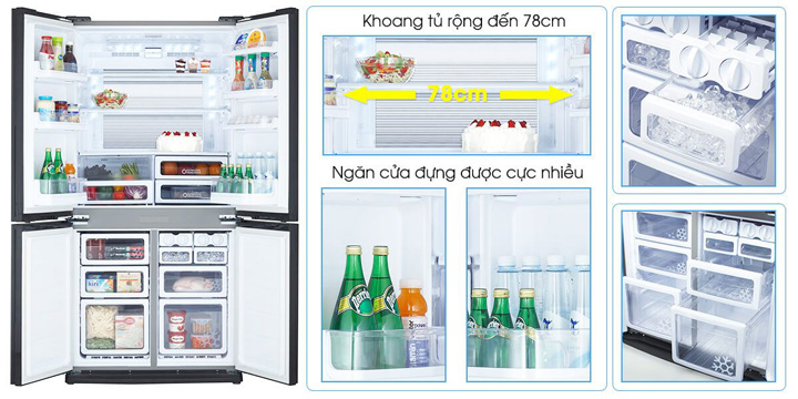 Tủ lạnh Sharp SJ-FX688VG-RD - Lịch lãm với thiết kế sáng tạo