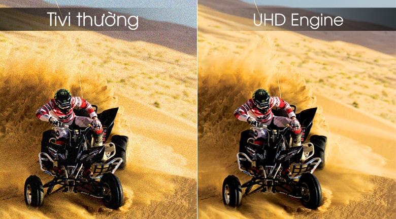 Khả năng xử lý hình ảnh mượt mà, sắc nét nhờ công nghệ UHD Engine