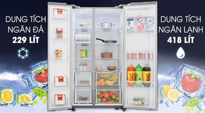 tủ lạnh samsung RS62R5001M9/SV dung tích 647 lít