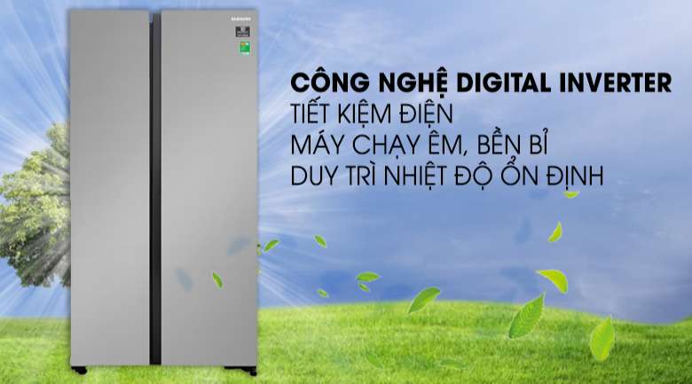 Samsung RS62R5001M9/SV có công nghệ inverter tiết kiệm điện năng