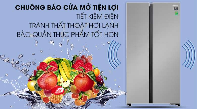 Chuông báo mở cửa ở tủ lạnh Samsung RS62R5001M9/SV