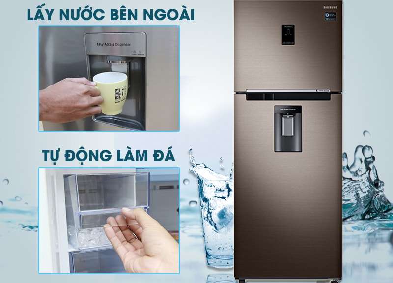 Tủ lạnh Samsung 380 lít - Làm đá tự động và lấy nước bên ngoài tiện lợi, tiết kiệm