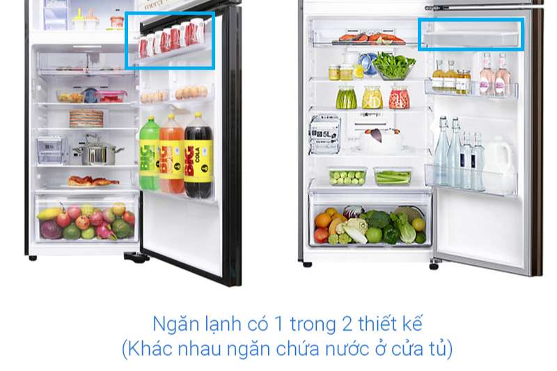 Đối với các sản phẩm tủ lạnh Samsung Inverter 380 lít RT38K5982DX/SV đang kinh doanh tại Điện máy Nhất Tín từ ngày 1-11-2018 sẽ có 1 trong 2 thiết kế ở ngăn lạnh