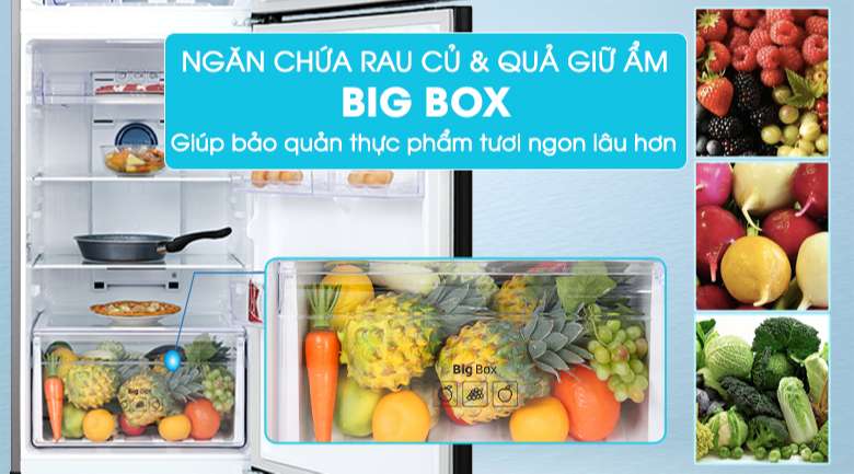 Tủ lạnh Samsung 300 lít - Rau quả luôn tươi ngon như vừa mới mua bằng ngăn rau quả giữ ẩm Big box