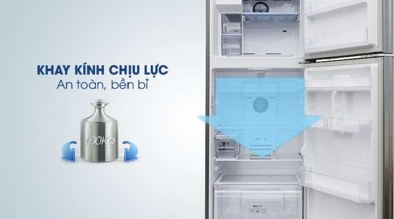 Tủ lạnh Samsung lấy nước ngoài - Yên tâm tích trữ thực phẩm với khay kính chịu lực lớn
