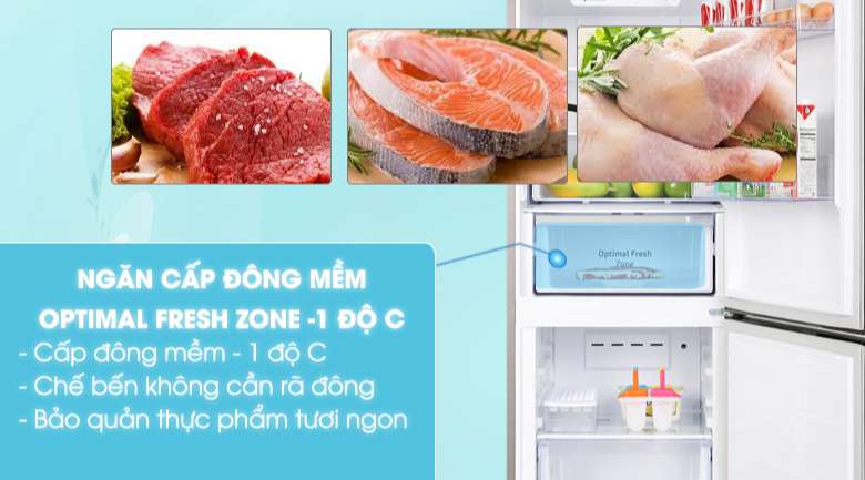 Tủ lạnh Samsung RB27N4010BU/SV - Bảo quản thịt cá tươi ngon, chế biến trong ngày không cần rã đông với ngăn đông mềm -1 độ C Optimal Fresh Zone