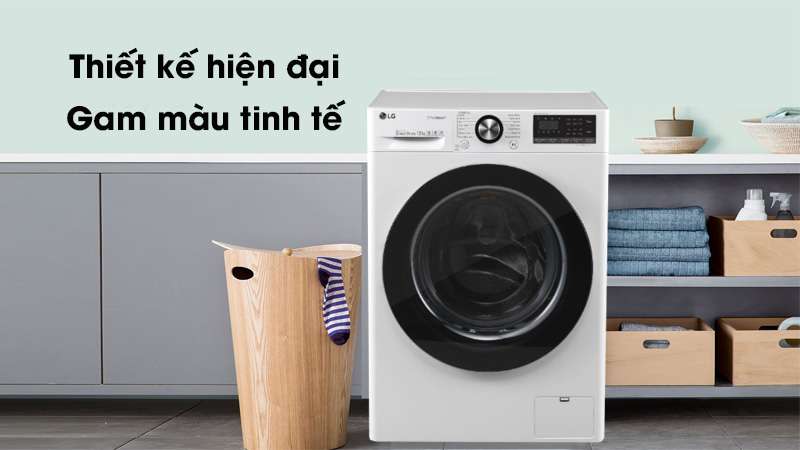 Máy giặt LG FV1450S3W - Thiết kế hiện đại, gam màu tinh tế
