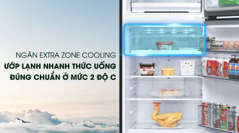 Tủ lạnh Panasonic 306 lít - Ngăn Extra Cool Zone giữ lạnh thực phẩm ở nhiệt độ 2°C