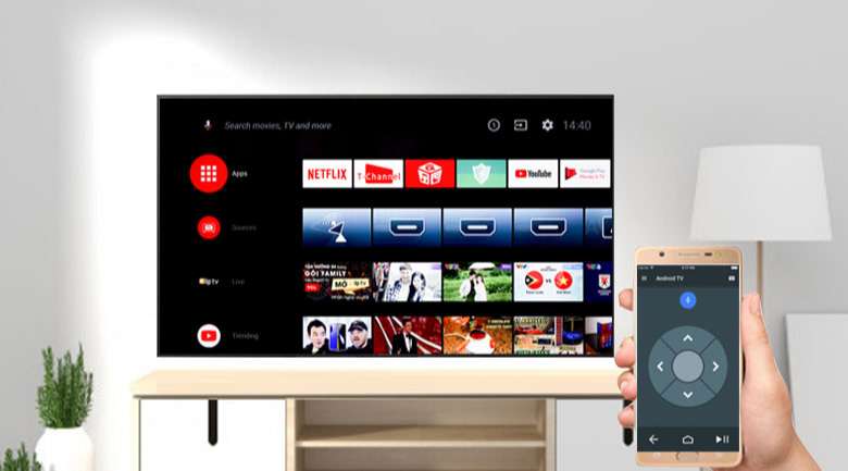 Hỗ trợ điều khiển tivi bằng điện thoại với ứng dụng Android TV