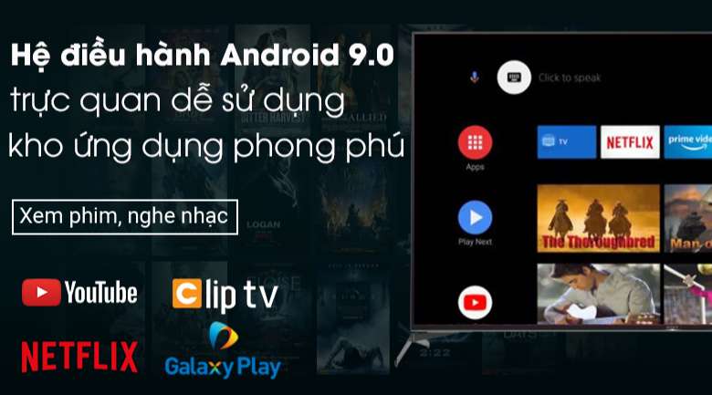 Tivi Sony 65X9500H - Giao diện trực quan, đơn giản dễ dàng sử dụng với hệ điều hành Android 9.0