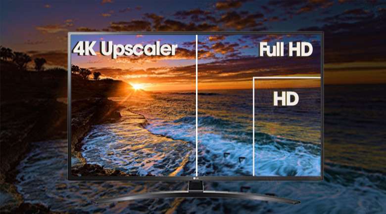 Tivi LG 65 inch 4K - Hình ảnh có chất lượng thấp được nâng cấp chất lượng lên gần chuẩn 4K nhờ công nghệ 4K Upscaler 
