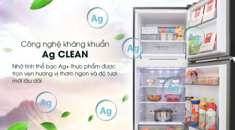 Tủ lạnh Panasonic 2 cánh - Công nghệ kháng khuẩn Ag Clean với tinh thể bạc Ag+
