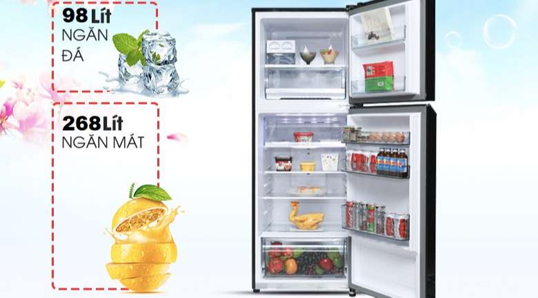Tủ lạnh Panasonic 2 cánh - Dung tích 366 lít cho gia đình 3 - 4 thành viên
