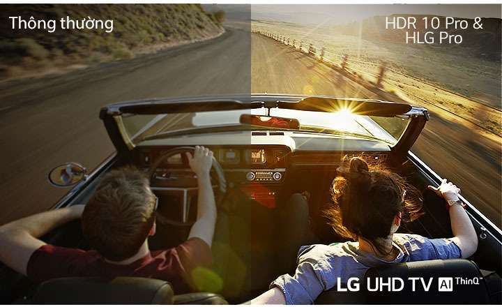 Tivi LG 75 inch UN8000PTB - HDR 10 Pro & HLG Pro - Thưởng thức mọi nội dung với độ nét cao trung thực