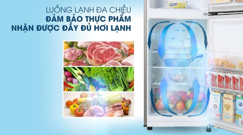 Samsung RT20HAR8DBU/SV - Hơi lạnh lan tỏa đồng đều trong tủ với công nghệ làm lạnh đa chiều