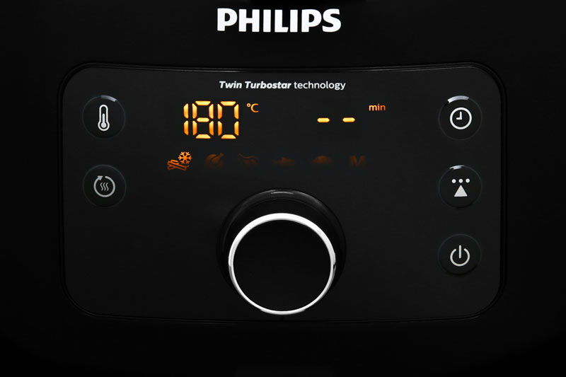 Philips HD9650 Điều khiển nút nhấn điện tử, núm vặn, màn hình hiển thị rõ nét tùy chỉnh 5 chế độ cài đặt sẵn, các mức nhiệt độ nướng, hẹn giờ, giữ ấm dễ dàng