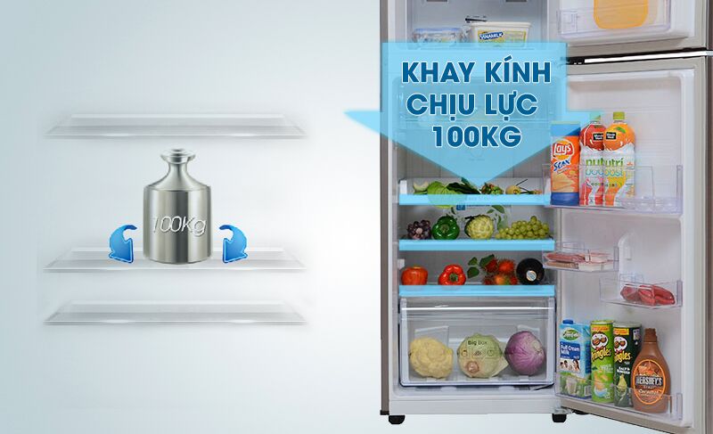 Tủ lạnh Samsung - Khay kính có tính năng chịu lực lớn