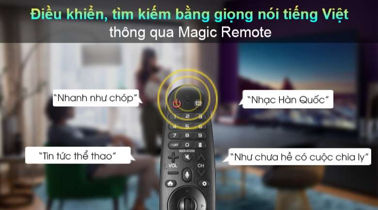 Smart tivi LG 43 inch - Điều khiển, tìm kiếm giọng nói bằng tiếng Việt với Magic Remote và trí tuệ nhân tạo AI ThinQ