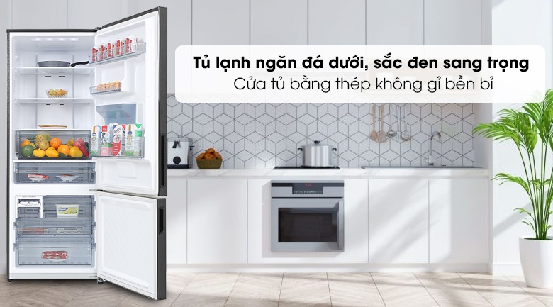 Tủ lạnh Panasonic lấy nước ngoài - Thiết kế sang trọng, bền bỉ với cửa tủ bằng thép không gỉ