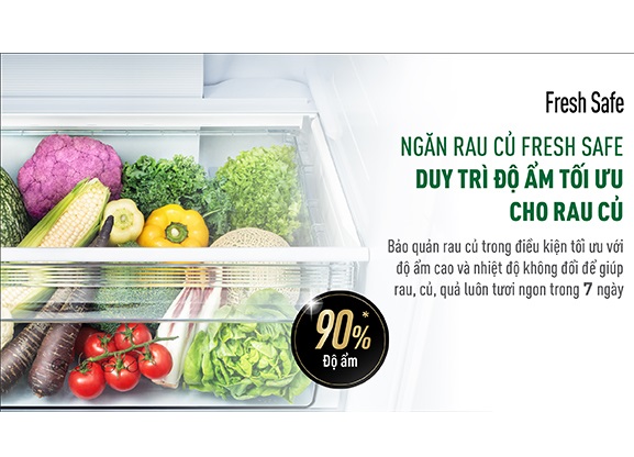 Tủ lạnh Panasonic - Ngăn rau quả giữ ẩm tối ưu giúp rau quả tươi lâu