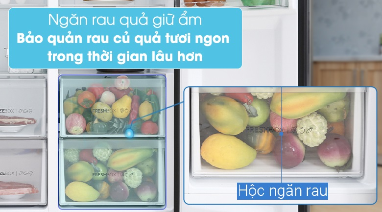 Tủ lạnh Aqua - Kéo dài thời gian bảo quản thực phẩm tươi lâu trong ngăn rau củ cân bằng độ ẩm