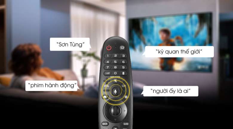 Tivi LG - Điều khiển, tìm kiếm bằng giọng nói tiếng Việt cùng Magic Remote và trí tuệ nhân tạo AI ThinQ