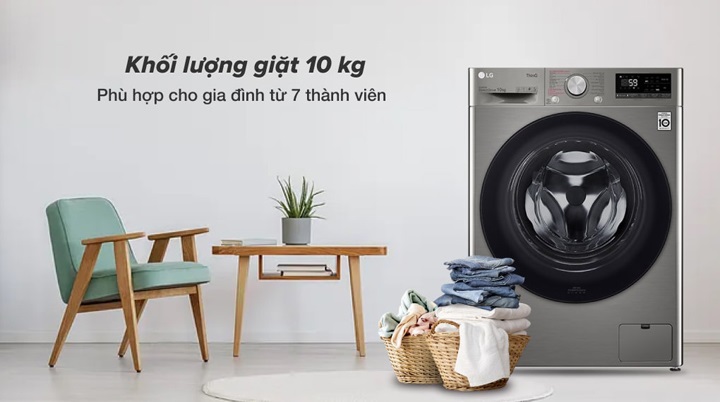 FV1410S4P - Khối lượng giặt 10 kg phù hợp cho gia đình từ 7 thành viên
