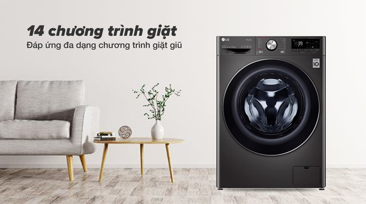 Máy giặt LG cửa ngang 10kg - Sở hữu chế độ giặt đa dạng nhờ 14 chương trình giặt tiện lợi