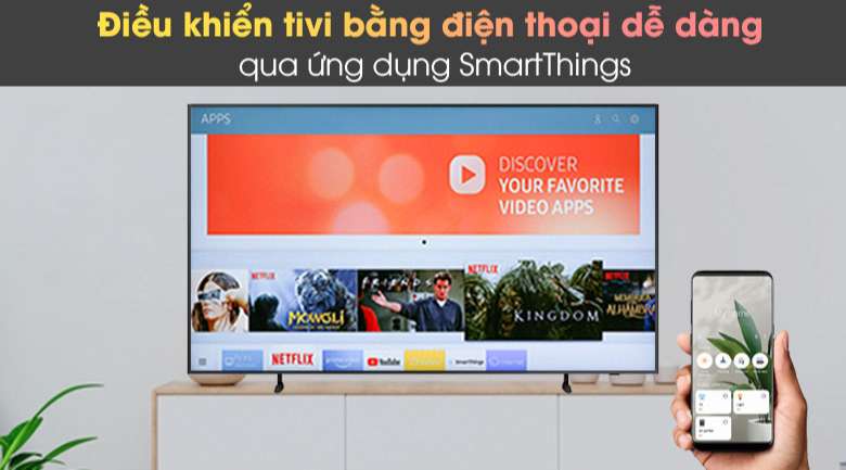 Tivi Samsung - Điều khiển tivi bằng điện thoại dễ dàng với ứng dụng SmartThings