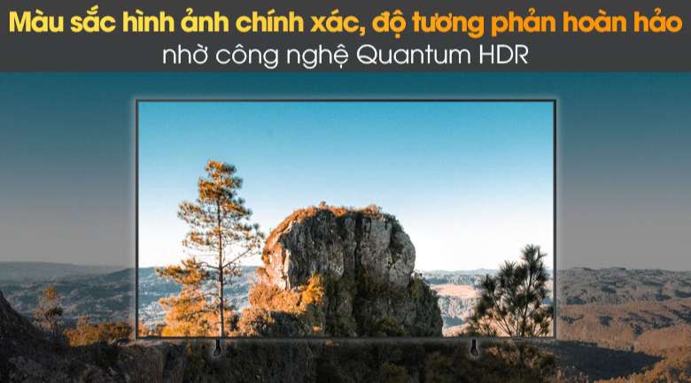 Tivi Samsung 4K 55 inch - Quantum HDR mang đến hình ảnh có màu sắc chính xác, độ tương phản hoàn hảo với khả năng xử lý vật thể trong khung hình riêng theo từng phân cảnh để tối ưu hoá hiển thị