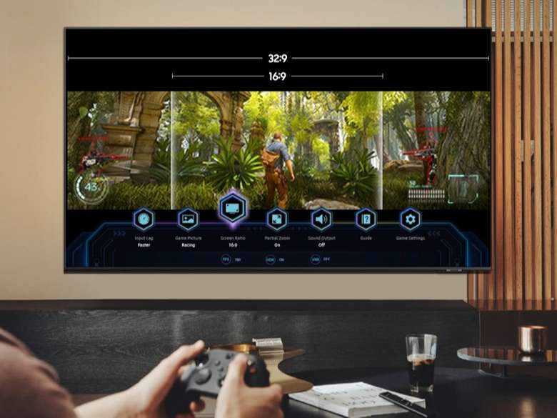 Tivi Samsung 4K 65 inch - Tính năng Super Ultrawide GameView & Game Bar