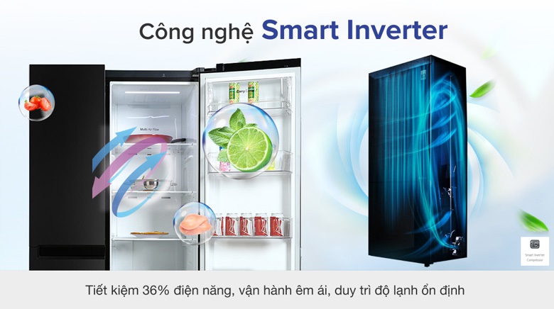 Tủ lạnh side by side LG - Công nghệ tiết kiệm điện