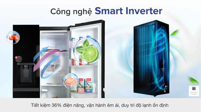 Tủ lạnh LG 635 lít - Công nghệ tiết kiệm điện