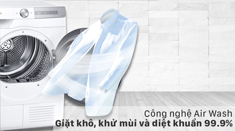 Máy sấy Heatpump Samsung DV90T7240BH/SV - Giặt khô khử mùi với công nghệ Air Wash