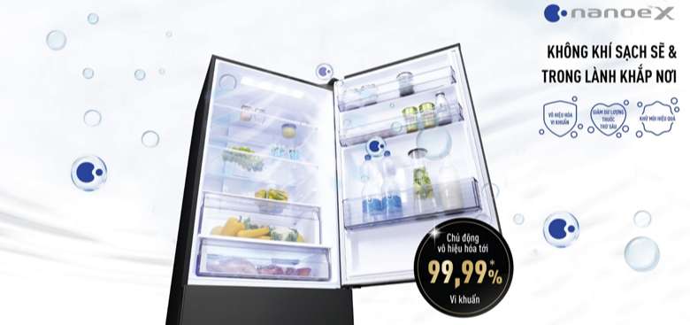 Tủ lạnh Panasonic NR-BX471XGKV - Bảo quản vệ sinh hơn với năng lượng ion nước